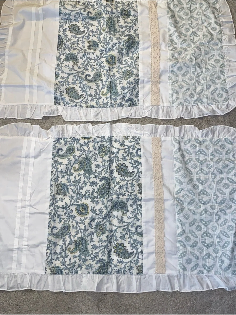 Madison Park Paisley Cottage Chic King Size Pillow Sham Set Of 2 NWOT